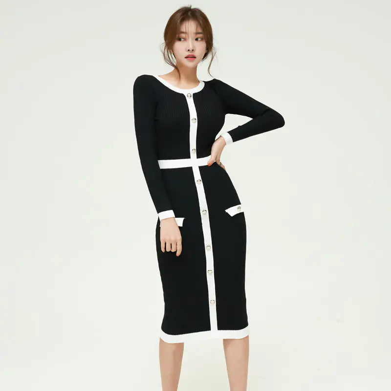 Knit Dress for Women - Long Autumn Winter Sweater Dress
