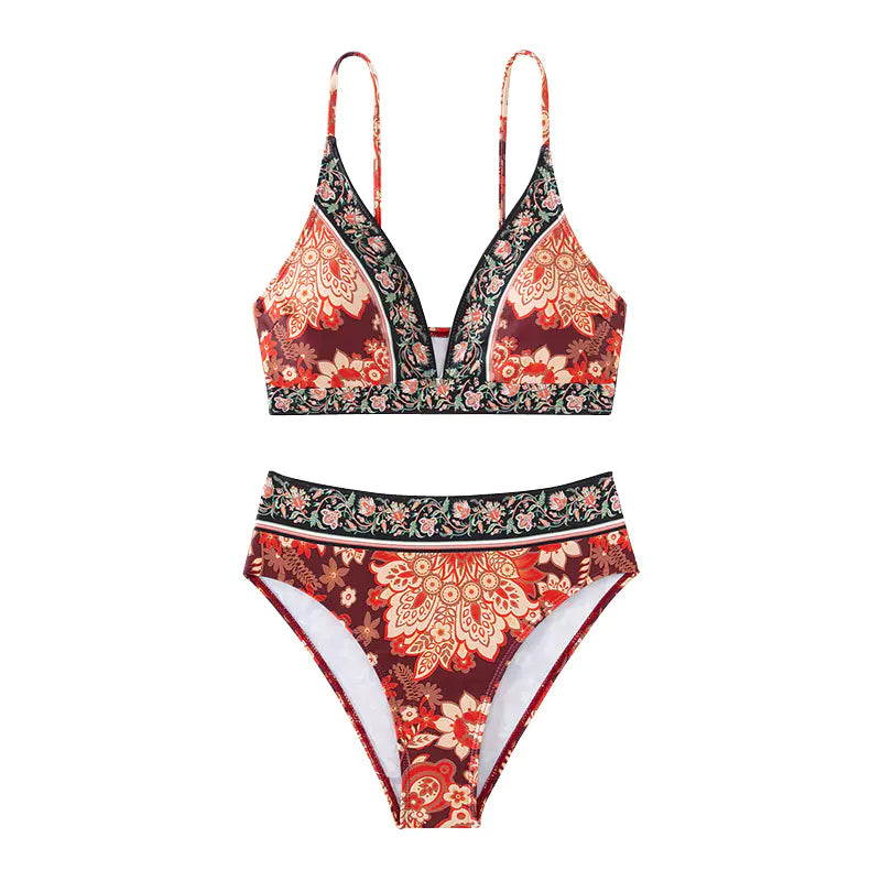 Huludao Women's Sexy Bikini Swimsuit with Push-Up Top