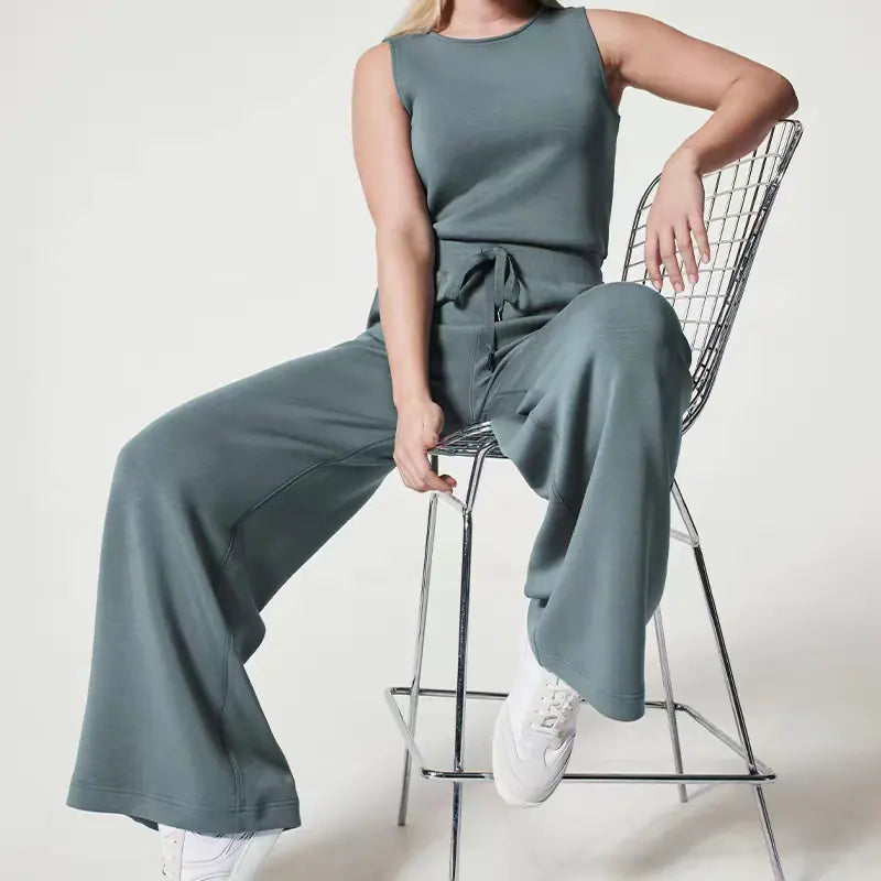 2024 Summer Women's Fashion Solid Color Jumpsuit