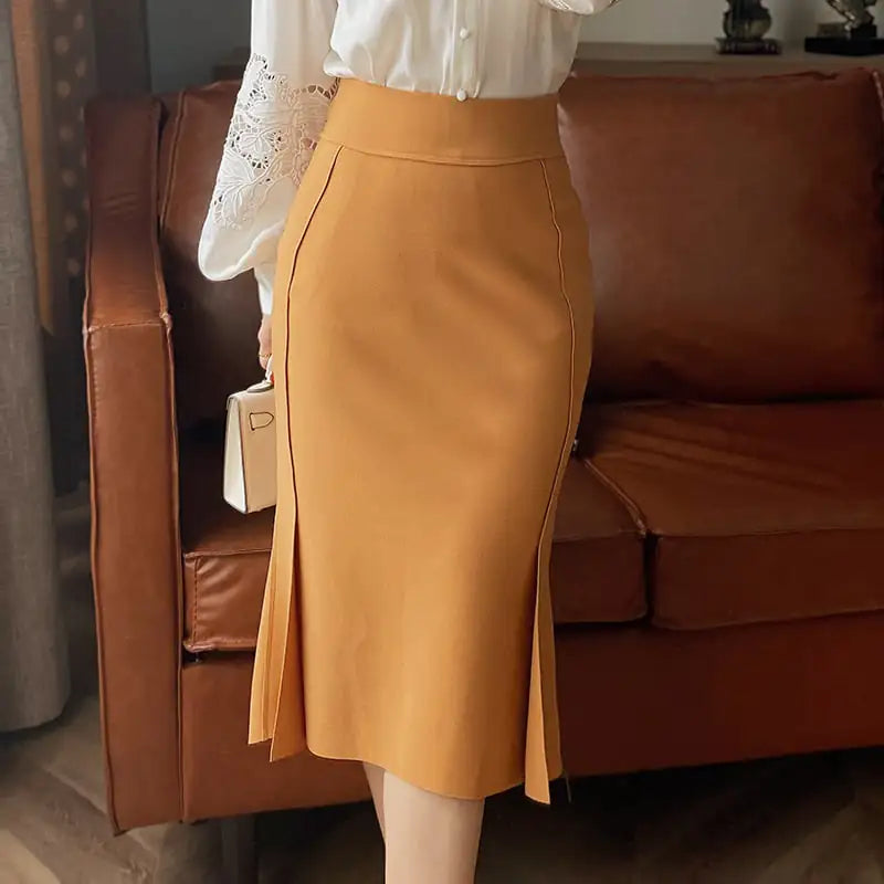 French Fishtail Sheath Split Skirt for Women