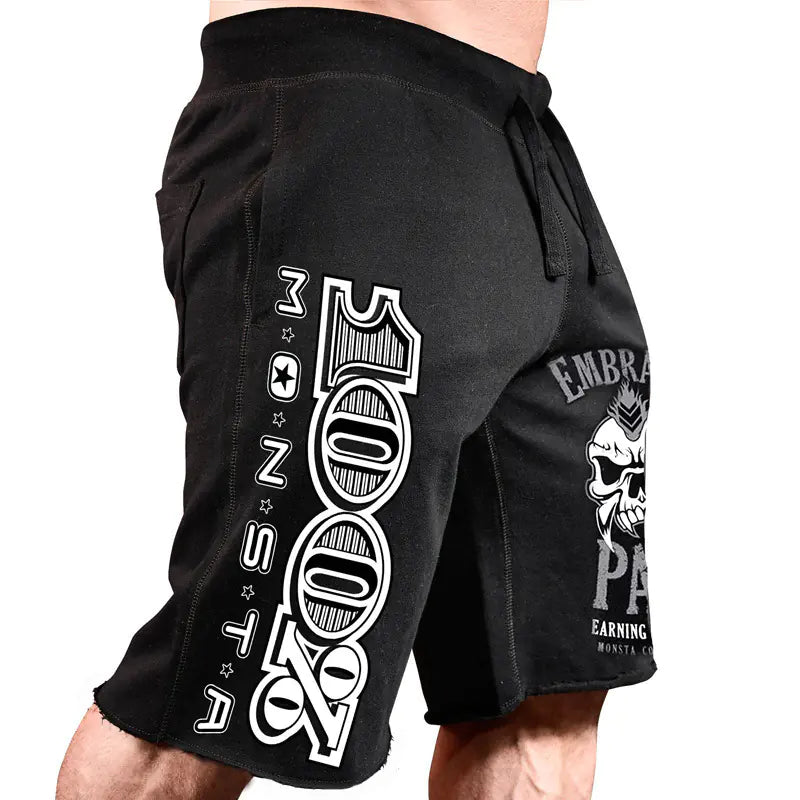 Men's Summer Sports Running Shorts with Drawstring Print