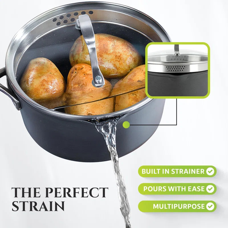 Armor Max 14 Piece Hard Anodized Nonstick Durable Cookware Set, Stay Cool Handles, Oven & Dishwasher Safe