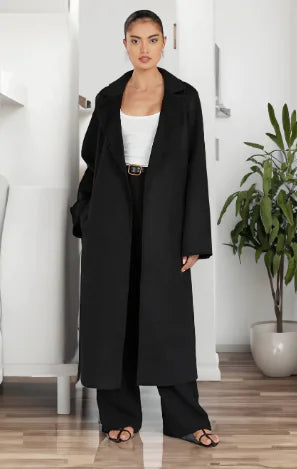 WOLFF Designer Wool Coat - Women's Knit Cardigan