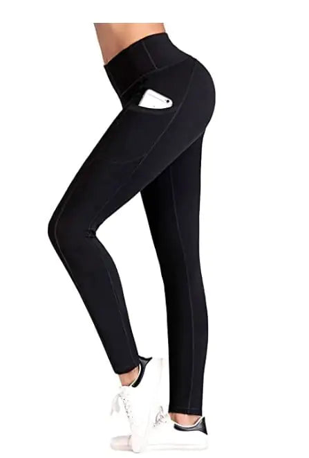 High-Waist Sports Trousers with Pockets for Fitness