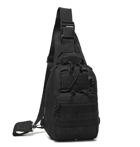 Men's Tactical Sling Backpack Molle Day Pack - Black