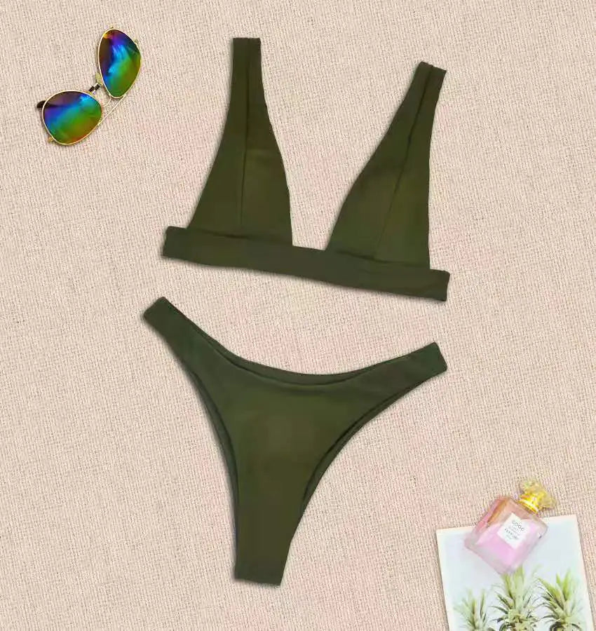 2024 Women's Reversible Nylon Bikini Swimwear