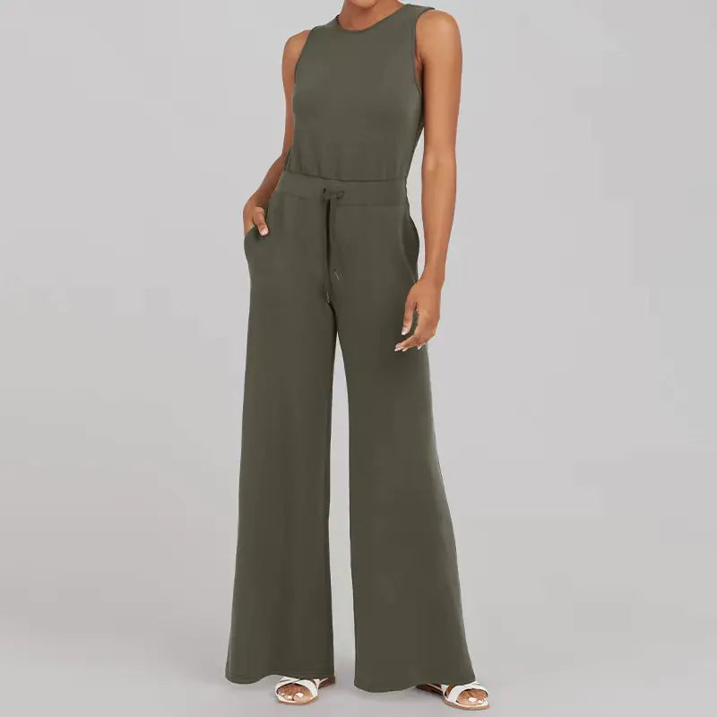 2024 Summer Women's Fashion Solid Color Jumpsuit