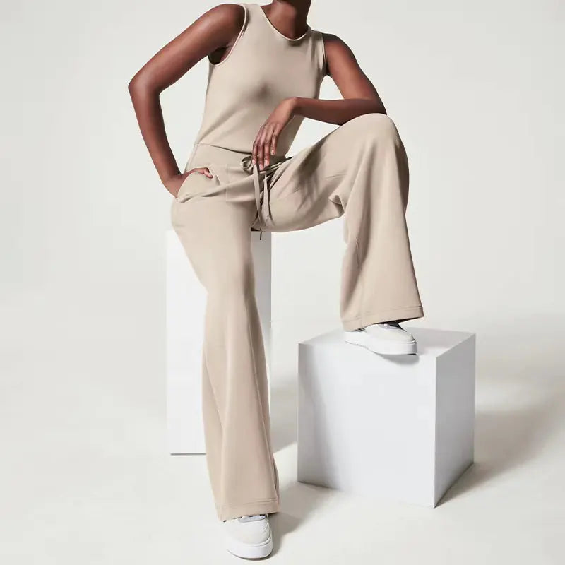 2024 Summer Women's Fashion Solid Color Jumpsuit