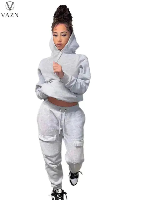VAZN 2021 Spring Women’s Casual Two-Piece Suit Set