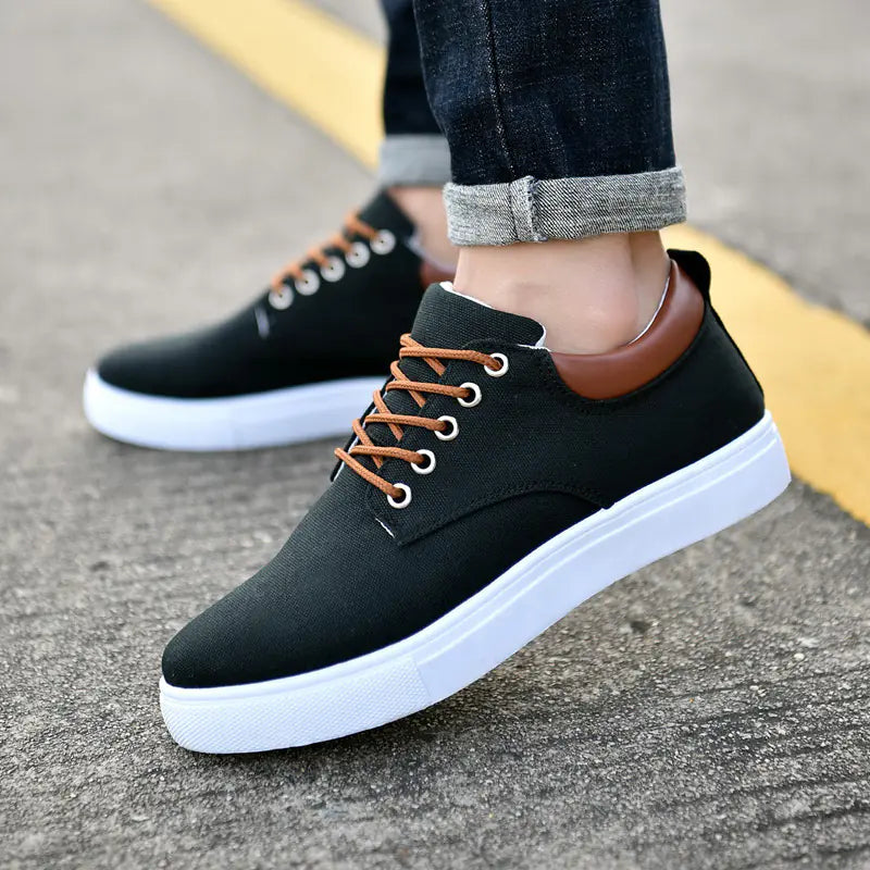 Men's Canvas Sneakers - Korean Style Casual Shoes