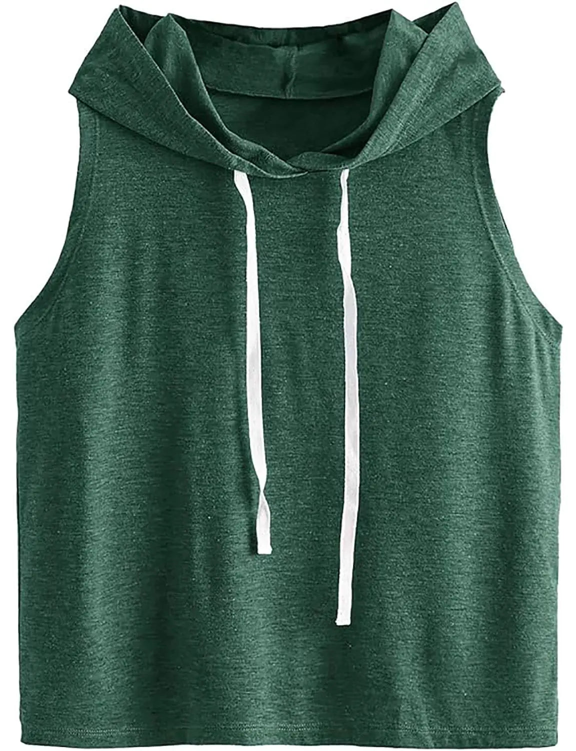 Women's Summer Sleeveless Hooded Tank Top T-Shirt for Athletic Exercise Relaxed Breatha