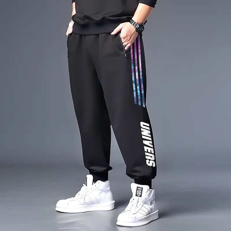 Plus Size Men's Fashionable Printed Athletic Pants