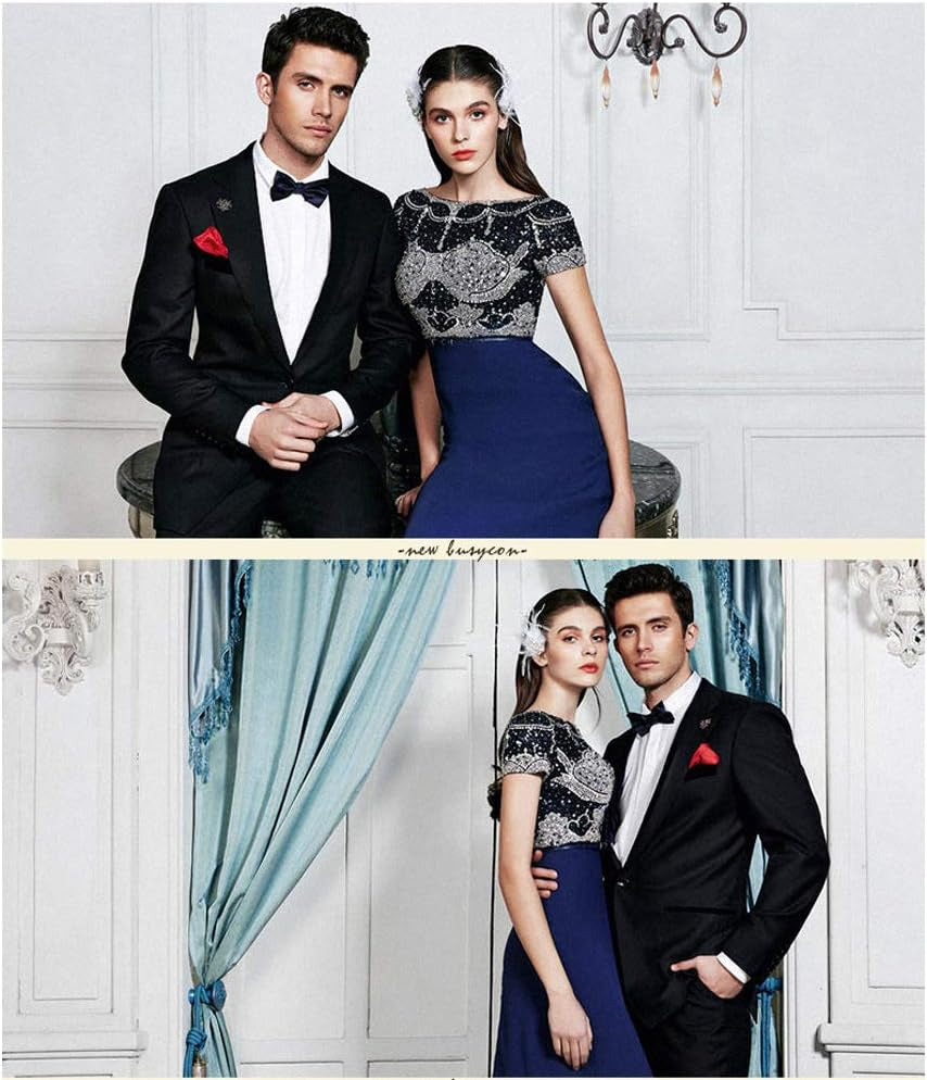 100% Silk Mens Bow Tie Bowtie Tuxedo Wedding Solid Color Formal Bow Ties for Man