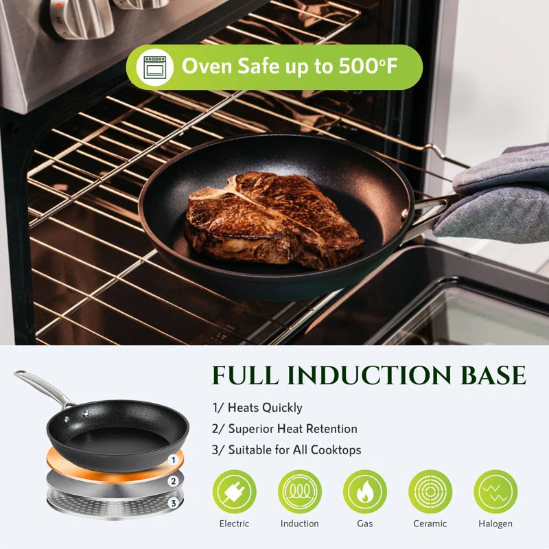 Armor Max 14 Piece Hard Anodized Nonstick Durable Cookware Set, Stay Cool Handles, Oven & Dishwasher Safe