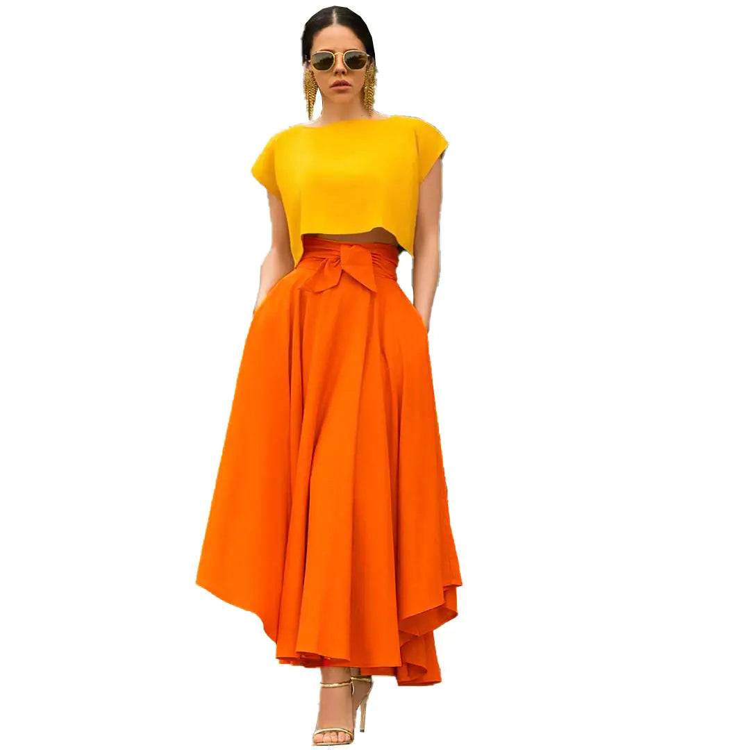 Elegant Solid Color Casual Skirt for Women