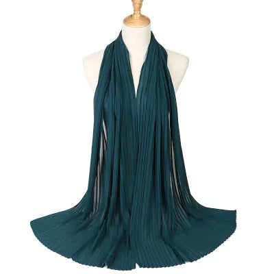 Crinkle Chiffon Solid Color Scarf from Malaysia