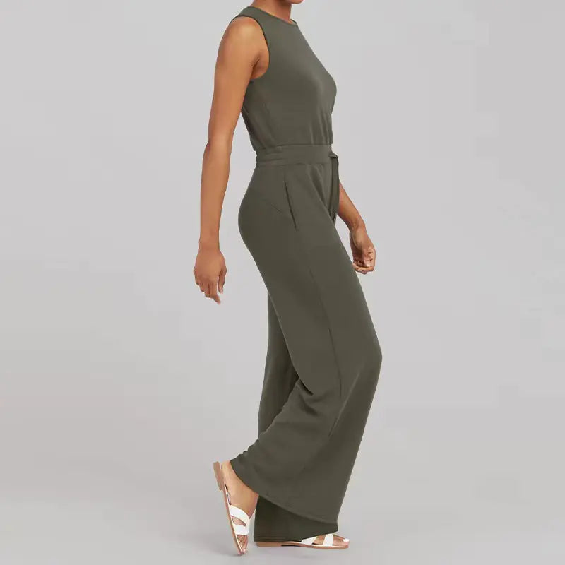 2024 Summer Women's Fashion Solid Color Jumpsuit