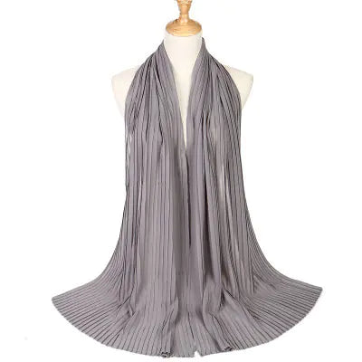 Crinkle Chiffon Solid Color Scarf from Malaysia
