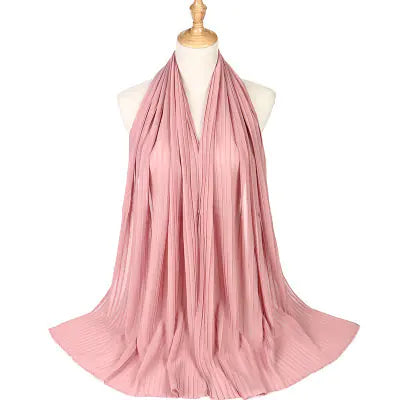 Crinkle Chiffon Solid Color Scarf from Malaysia