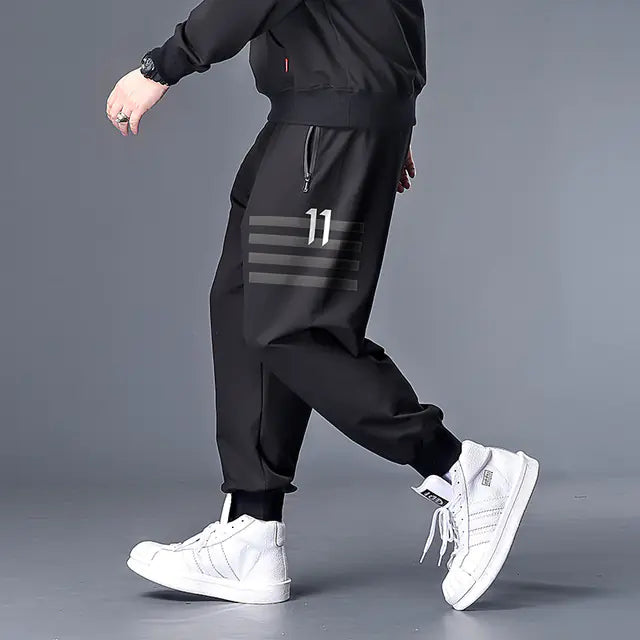 Plus Size Men's Fashionable Printed Athletic Pants