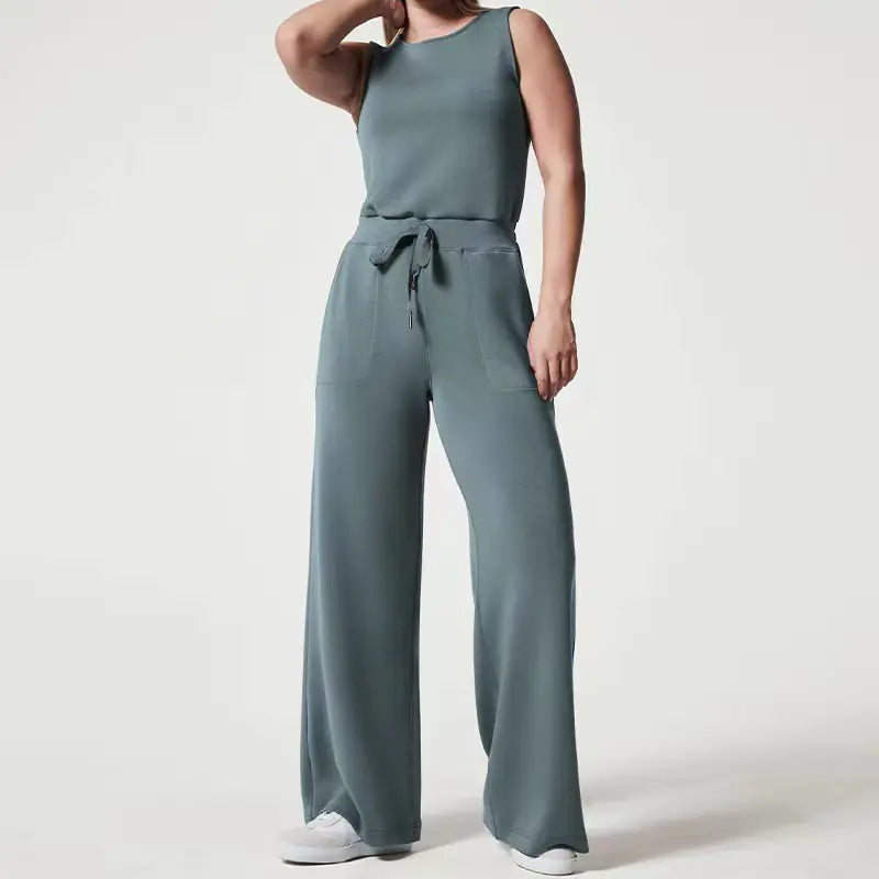 2024 Summer Women's Fashion Solid Color Jumpsuit