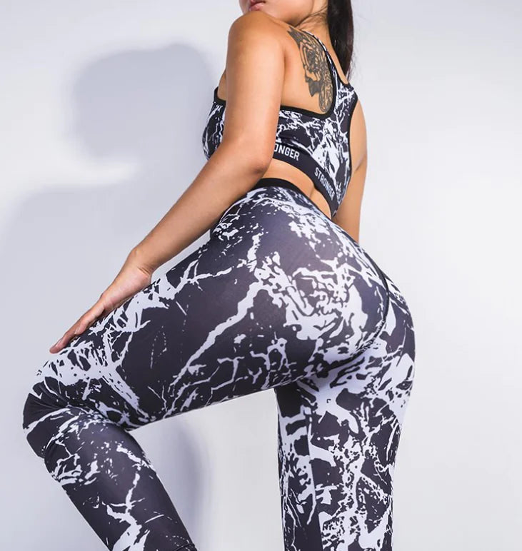 Printed Yoga Set for Sports and Exercise
