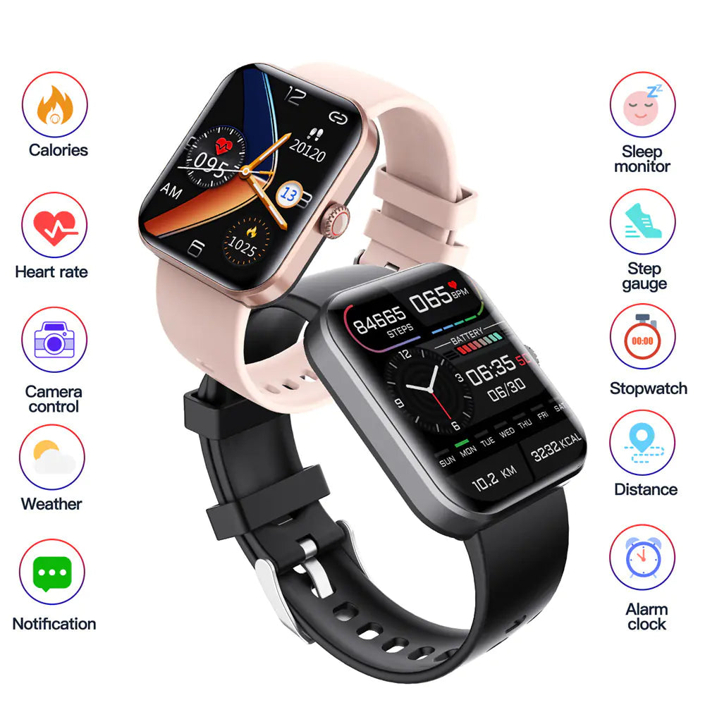 F57L Smart Watch with Temperature, Heart Rate & Step Tracker